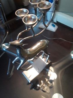 Unique silver candle holder