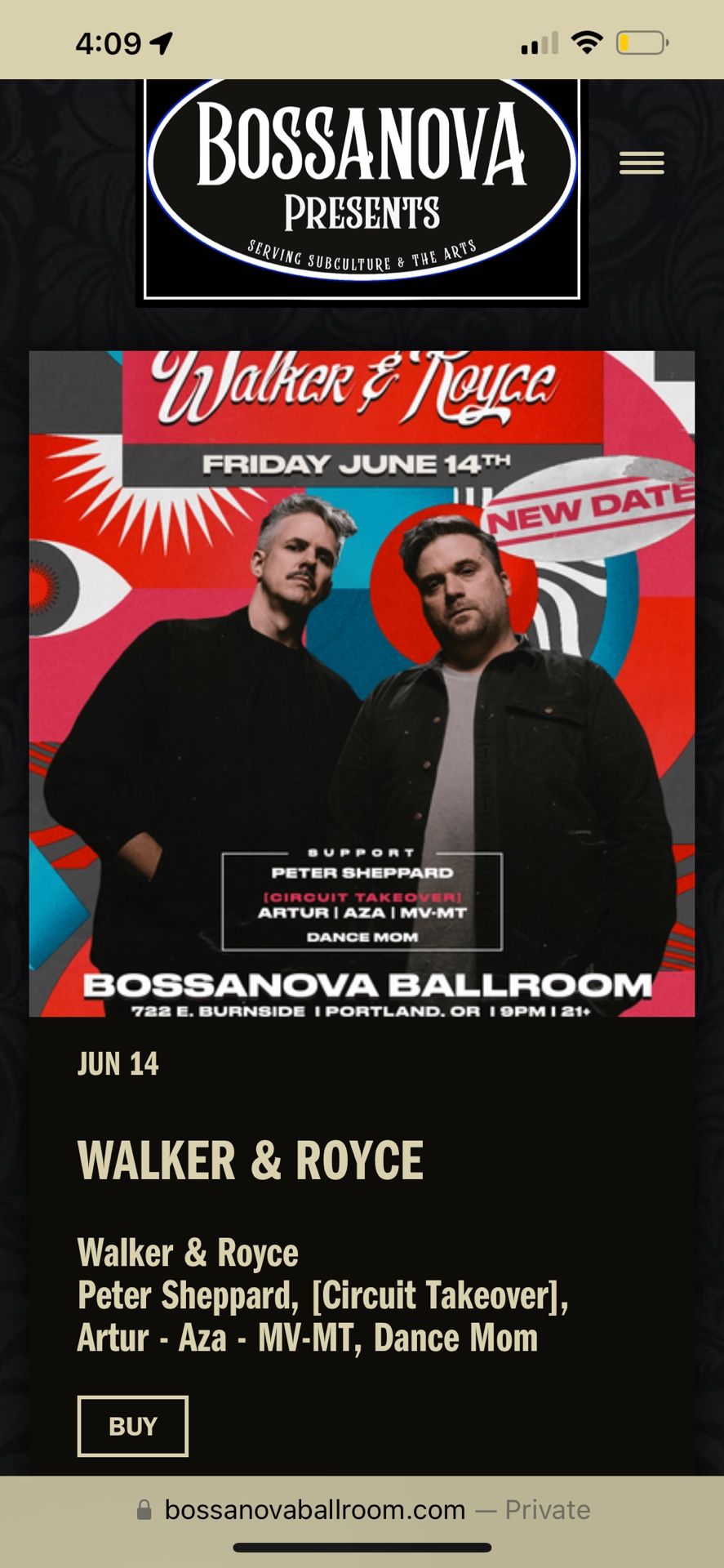 Walker & Royce Concert tickets - 6/14 PDX