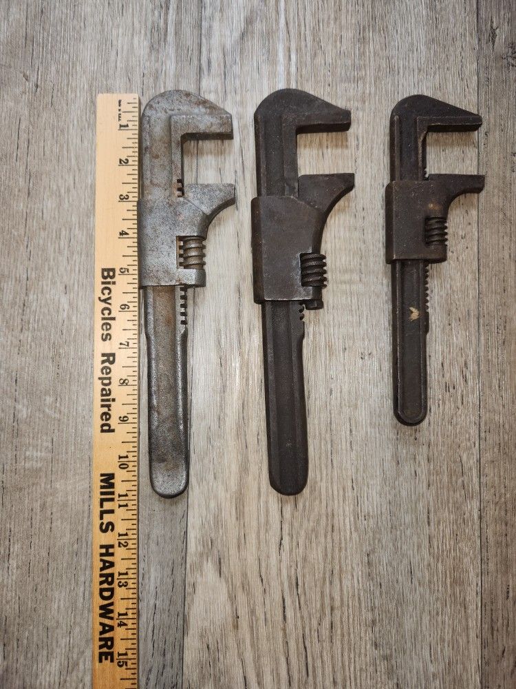 Vintage Smooth Jaw Pipe Wrenches