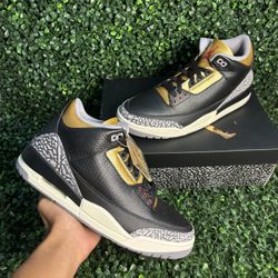 Jordan 3 Black Cement Gold