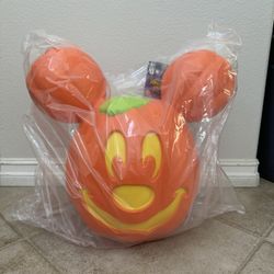 Mickey Mouse Disney Light Up Jack-o'-Lantern pumpkin Halloween Large 22" New!