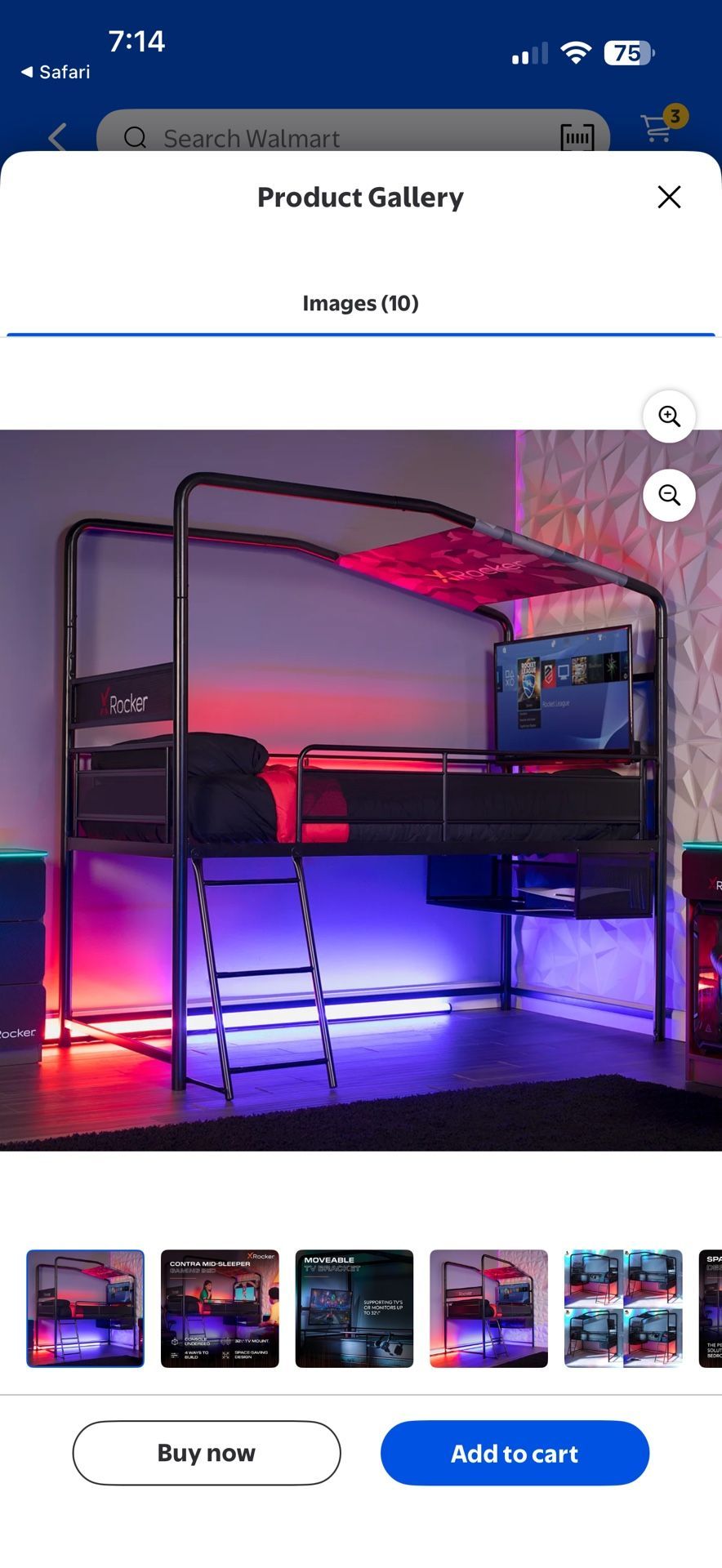 X Rocker Gamer Bed With Tv Mount