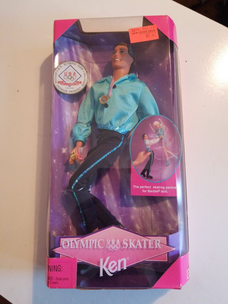 Barbie 18502 Olympic Skater Ken Doll NIB 1997