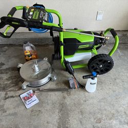 Greenworks Pro 3000 PSI Electric Pressure Washer (GPW3000) with Accessories