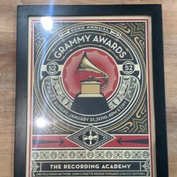 Shepard Fairey  52nd Annual Grammy Awards Official Lithograph Art  CBS TV 2010