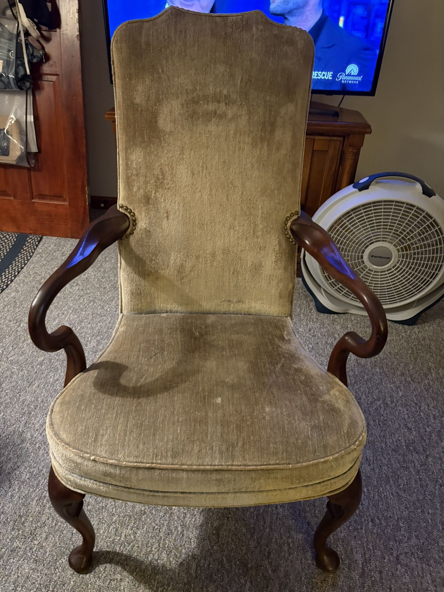 Mahogany Queen Anne Arm Chair