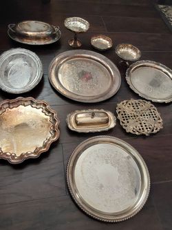 Silver-Plate Serveware Collection – 12 Pieces