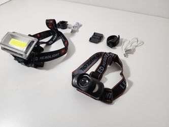XPeLED Red Blue Light Headlight and COB LED Headlamp Rechargeable Head