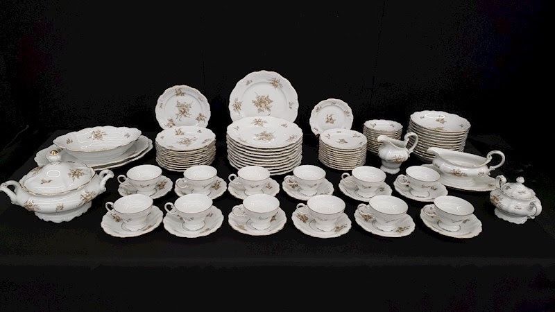 79 Piece Havilland Set of Dishes, Bavaria , Germany