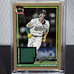 91R-JWI Jacob Wilson 2026 Topps - 1991 Topps Baseball 35th Anniversary Relics Gold (Series One)