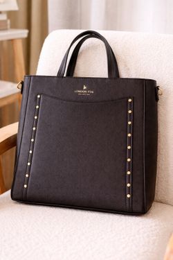 London Fog Tote Bag – Black – Like New