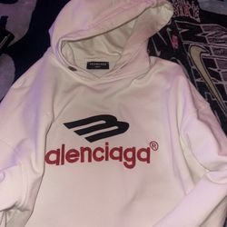 White Balenciaga Hoodie 