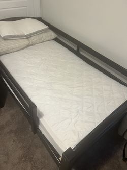 Kids Bed And Mattress Set Brown