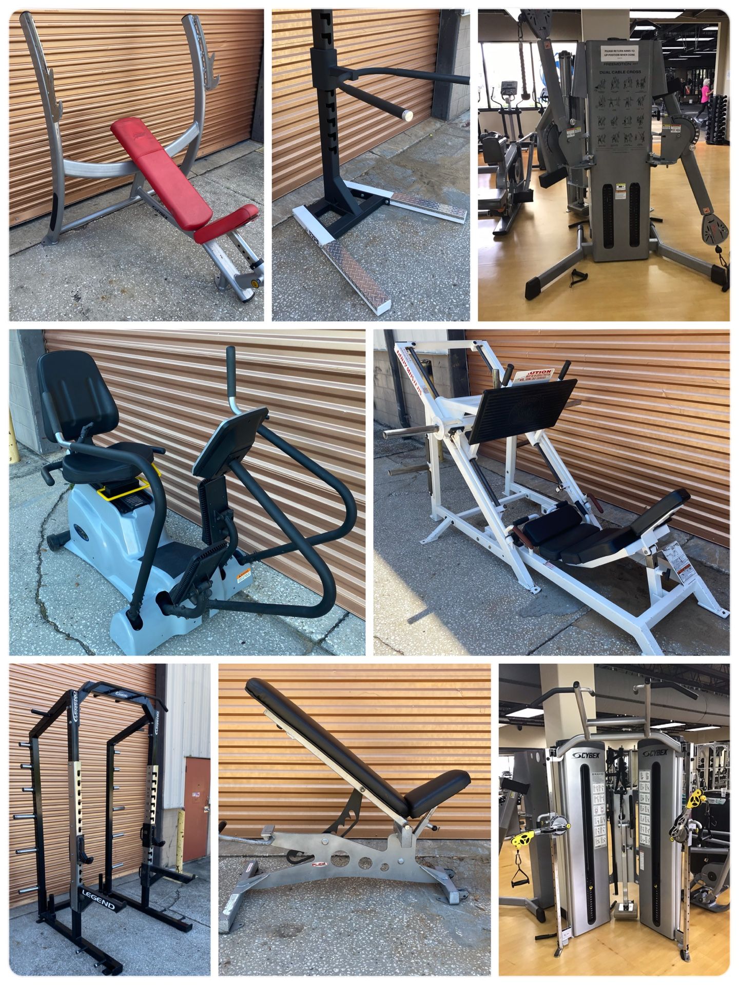 Gym/Fitness Equipment: Olympic Bumper Weight Plate Dumbbell Leg Press Squat Rack Smith Machine Bench Power