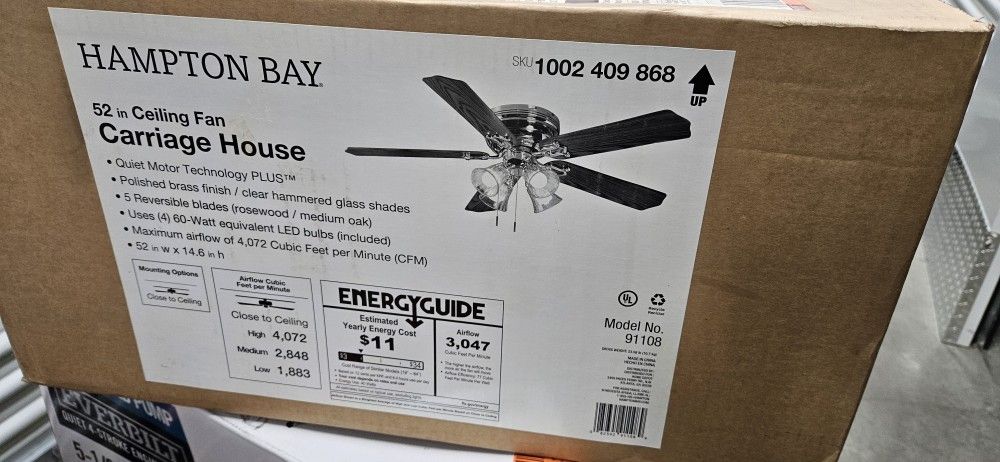 Hampton Bay Carriage House 52 inch indoor ceiling fan
