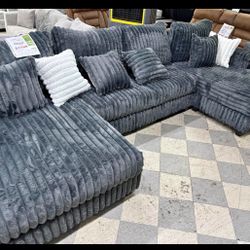 NEW XXL DOUBLE CHAISE SECTIONAL SOFA AND FREE DELIVERY- SPECIAL FINANCING IS AVAILABLE 