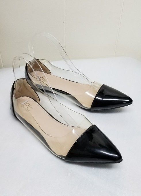 YOKI Black and Clear Ballet Style Shoes