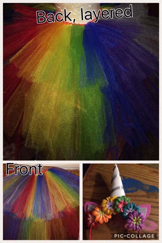 Rainbow tutu /unicorn headband