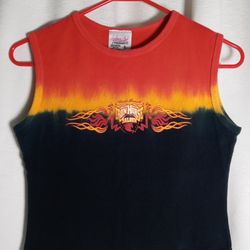 Vintage woman world famous Iron  Horse Saloon motorcycle shirt Ormond Beach Fl