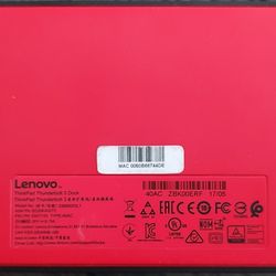 Lenovo ThinkPad Thunderbolt 3 - No Cables or Power Adapter