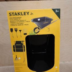 6Pcs – Stanley Jr. Kids Garden Tool Set with Wheelbarrow