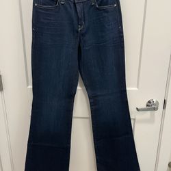 Gap 1969 Ladies Modern Flare Jeans - Size 30r - Like New - Dark Blue