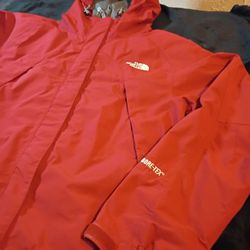 Woman's size Medium Red The North face GORTEX wind/Rain Jacket