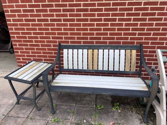 Outdoor Bench and Table