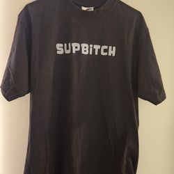 LIKE NEW  Men's Shaka Wear "SUPBITCH" Black T-shirt- Size Large (SE San Diego)