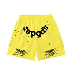 Yellow Short Sp5der Shorts All Sizes