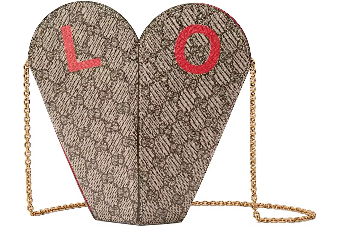 Gucci Supreme Monogram Love Valentines Day Small Heart Bag