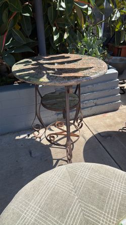 Antique cast iron, beautiful Marble bar height table