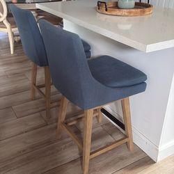 Pair of swivel bar stools