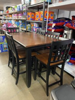 New dining table and 6 chairs