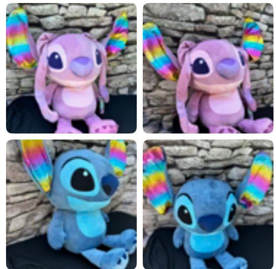 Disney Stitch And Angel 32 Inch Plushies