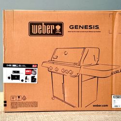Brand new Weber Genesis E-435 4-Burner Liquid Propane Gas Grill in Black with Side burner. 