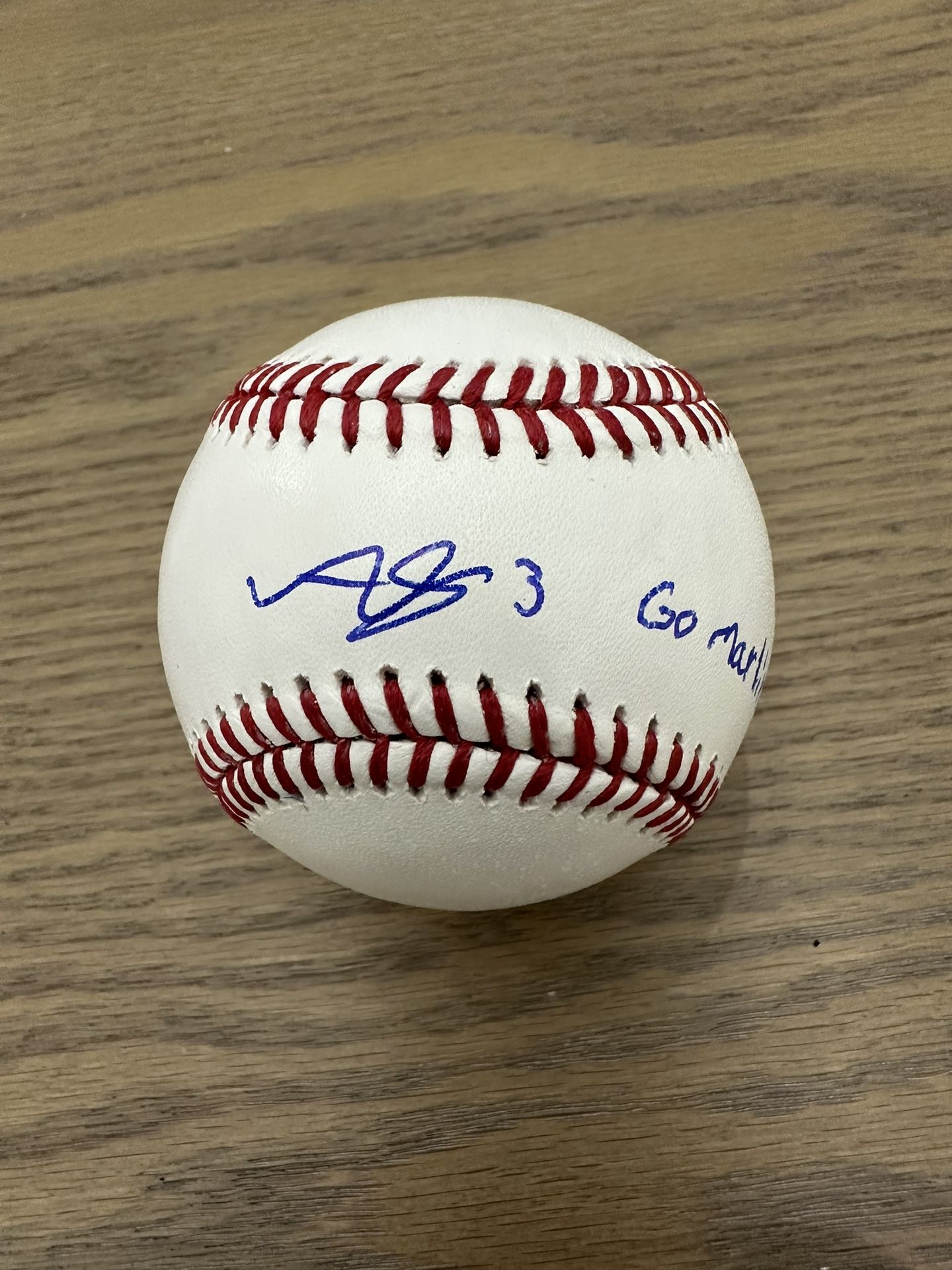 ANDREW SALAS “Go Marlins” TOP PROSPECT Signed Official MLB Baseball PROOF