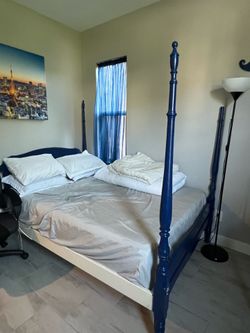 Full size bed frame with 12" thick mattress