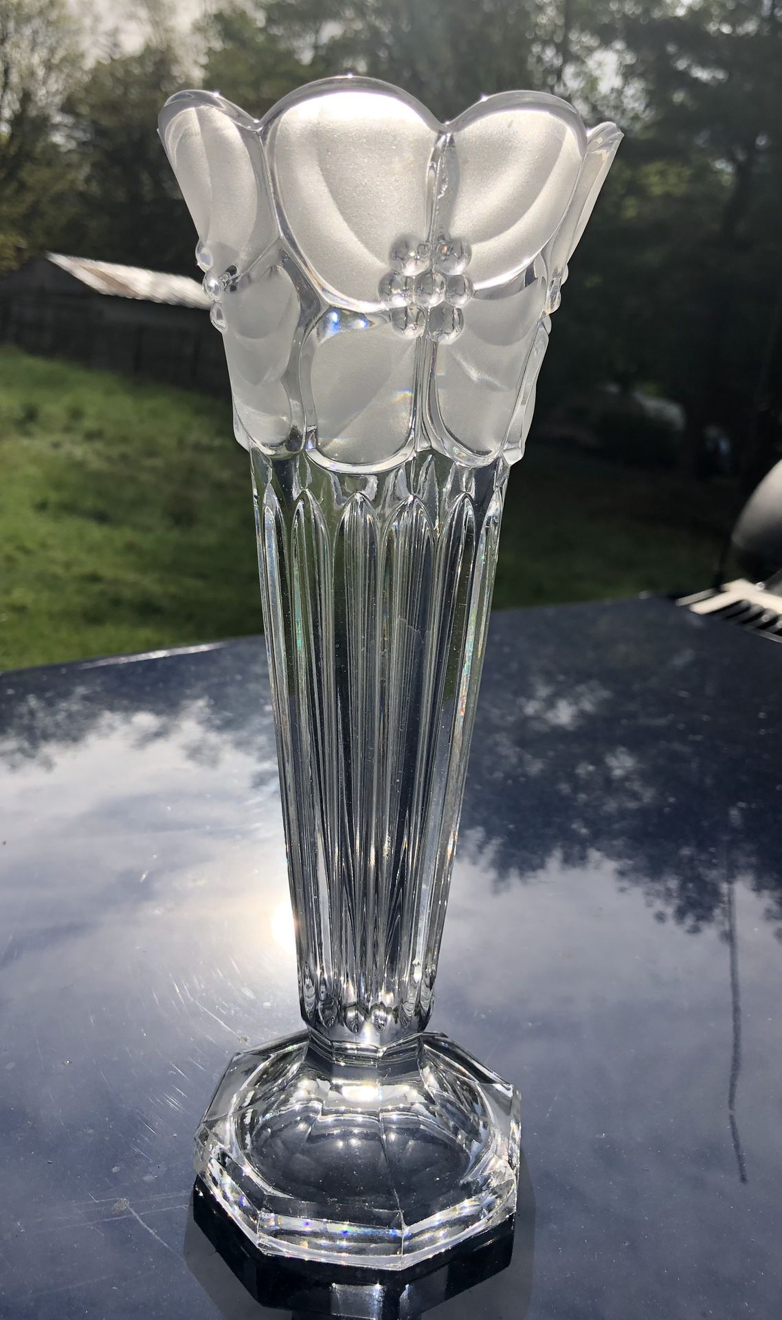 Vintage Enesco Lead Crystal Vase