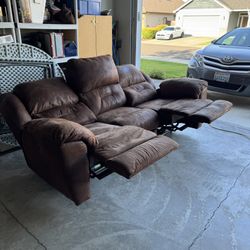 Brown Couch (recline chairs) 