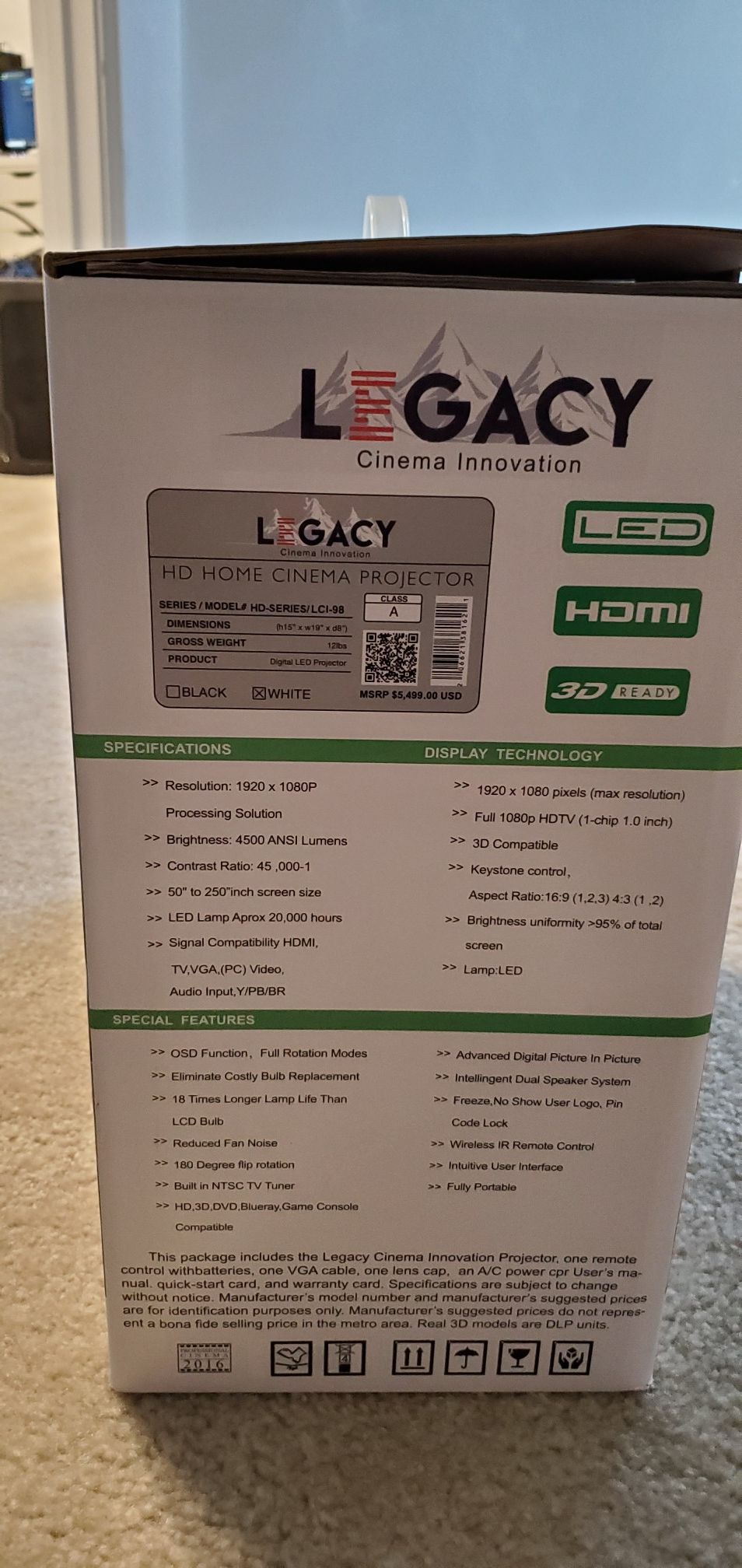 IN HOME PROJECTOR SETUP MSRP-$4,356