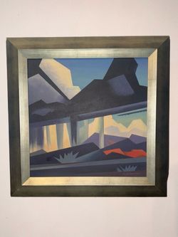 Ed mell storm painting oil on wood