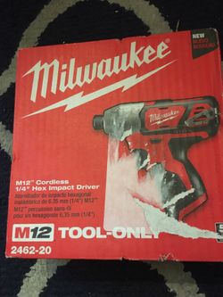 Milwaukee m12 1/4 inch hex impact READ PROFILE
