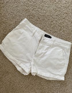 Abercrombie & Fitch White Jeans Cotton Shorts  0 25