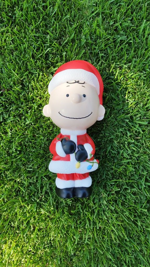 Charlie Brown Peanuts Santa Christmas Lights Blow Mold New Holiday 22 Inches
