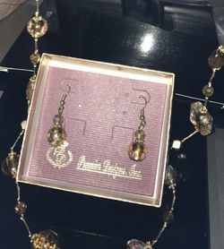 Precious Stone Necklace and Earrings set