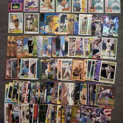 1970s 1980s 1990s MLB Hall Of Famer Lot of 125 Total Baseball Cards Hank Aaron Mickey Mantle Ryan