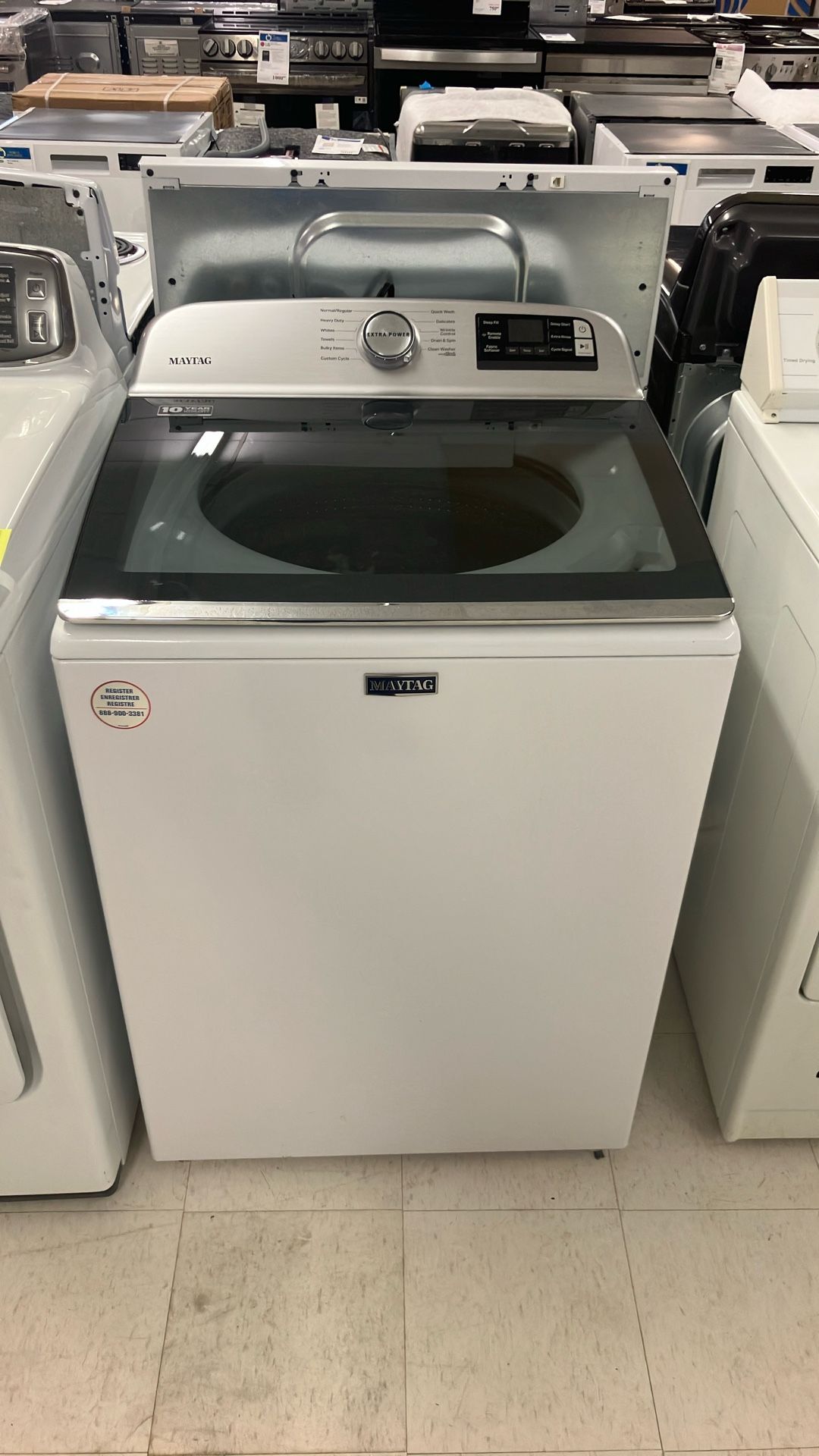 Maytag 4.7 Cu. Ft. Top Load Washer - White (MOD #: MVW6230HW)