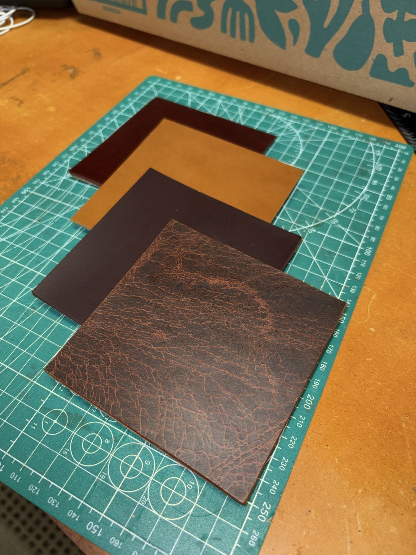Handmade Leather Coasters 4x4 Inches (Real Leather)