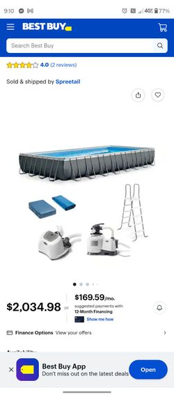 12'x24' INTEX ULTRA XTR SALT WATER POOL price negotiable.